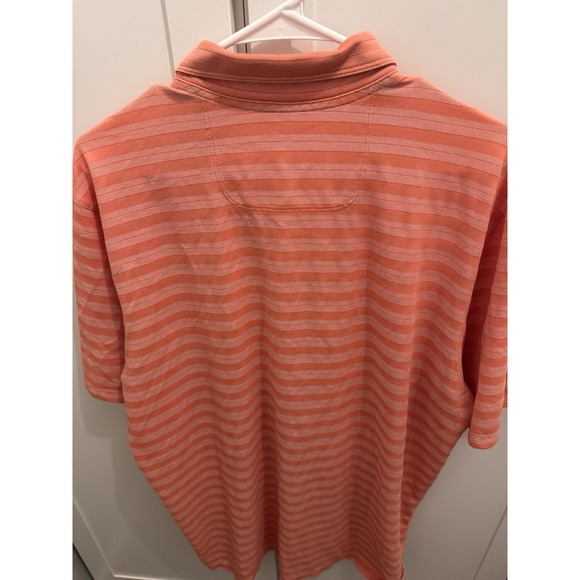 Tommy Bahama Shirt Mens XLT Orange Short Sleeve Island Zone Polo Performance - Picture 3 of 3